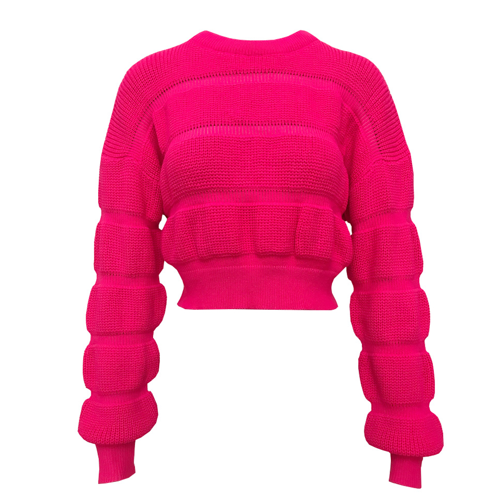 Rosalind – modny, efektowny i stylowy krótki sweter damski z fakturą