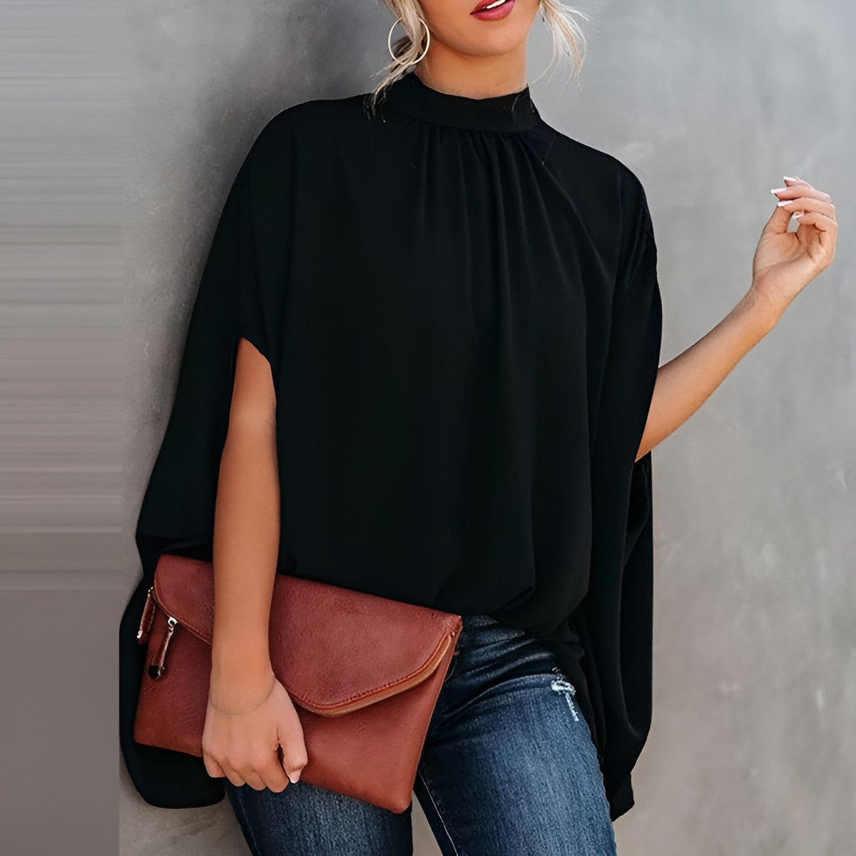 Madge | elegancka bluzka damska z artystycznym wzorem, casualowa i stylowa