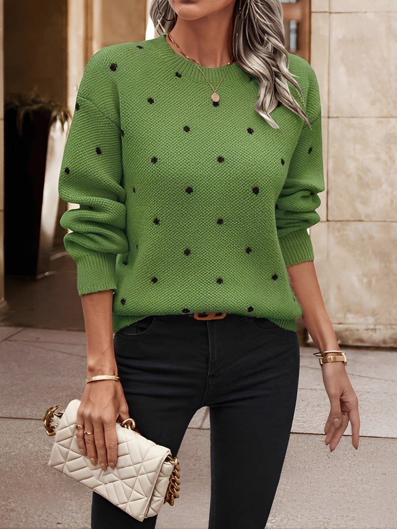 Patrice - Stylowy sweter w kropki dla kobiet