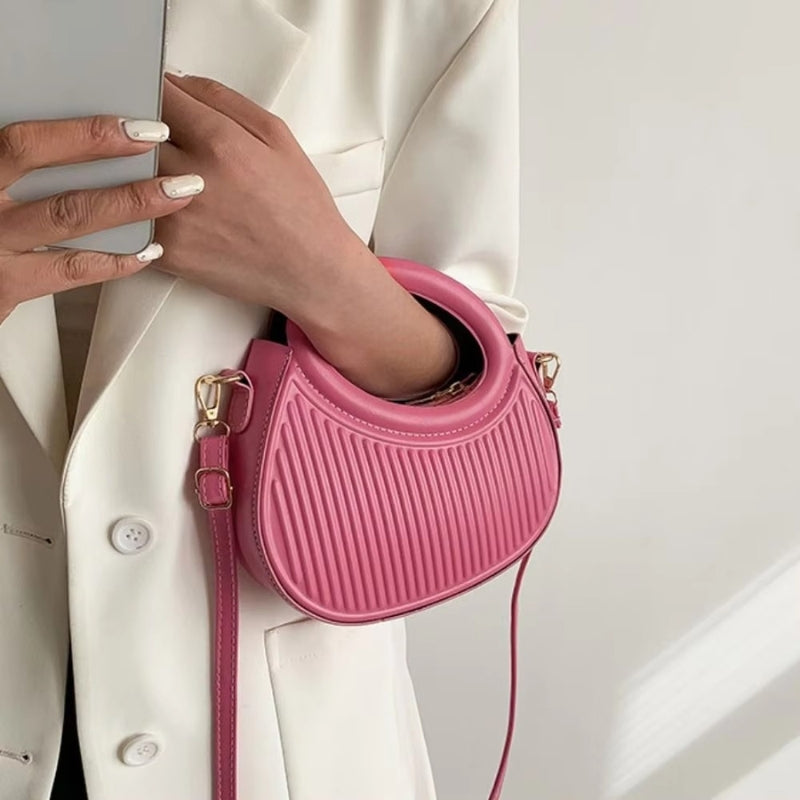 Jeannie | Torebka damska mini okrągła na ramię elegancka minimalistyczna