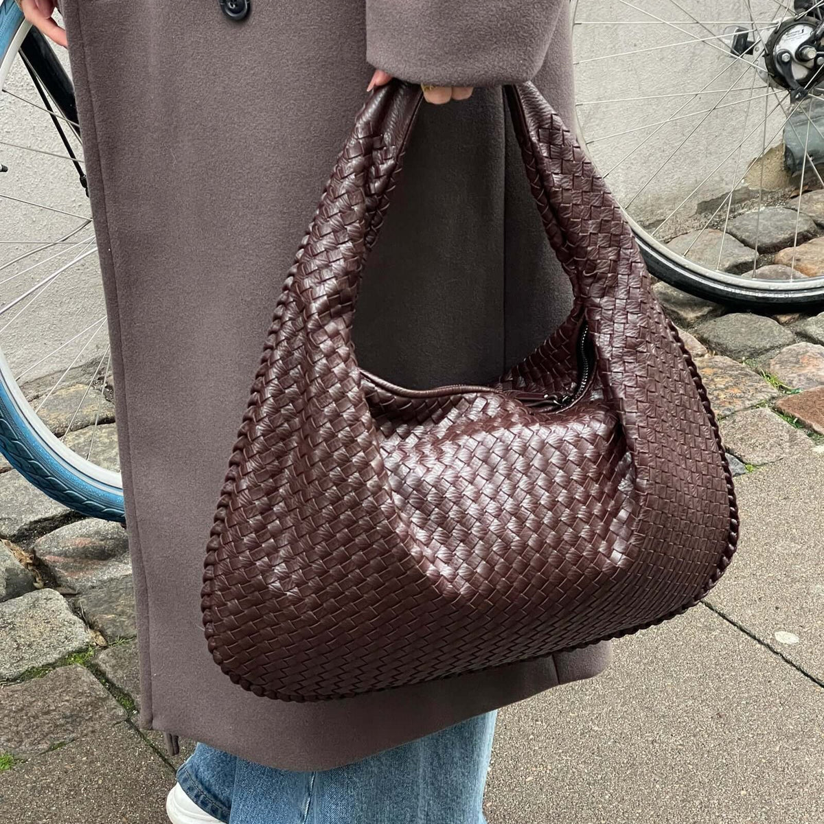 Lena | Oversize'owa damska kurtka z tkaniny Woven