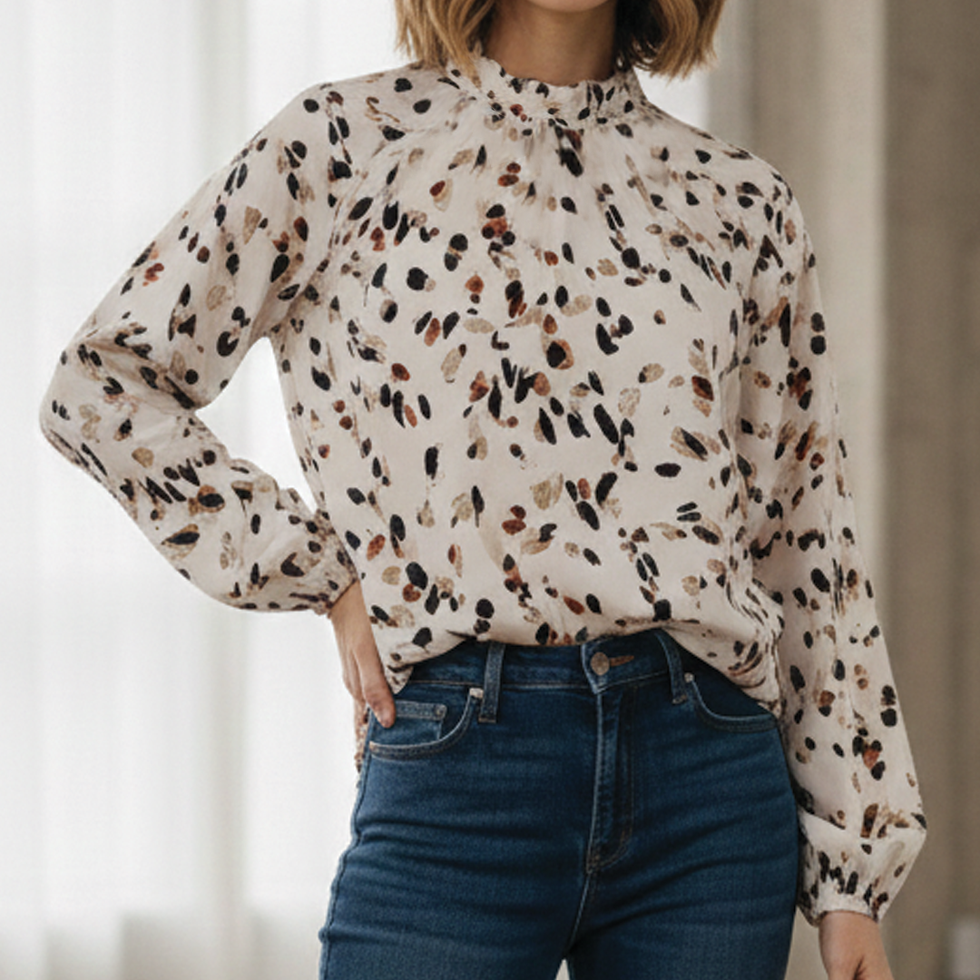Sylvia | Bluzka damska vintage z falbanami, elegancka i romantyczna