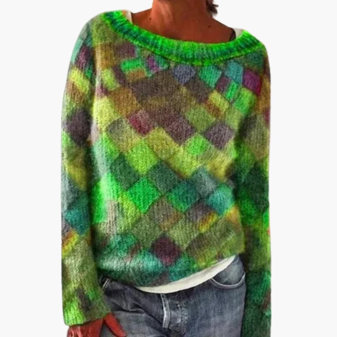 Viviana - Pull Femme avec Col Rond et Manches Longues