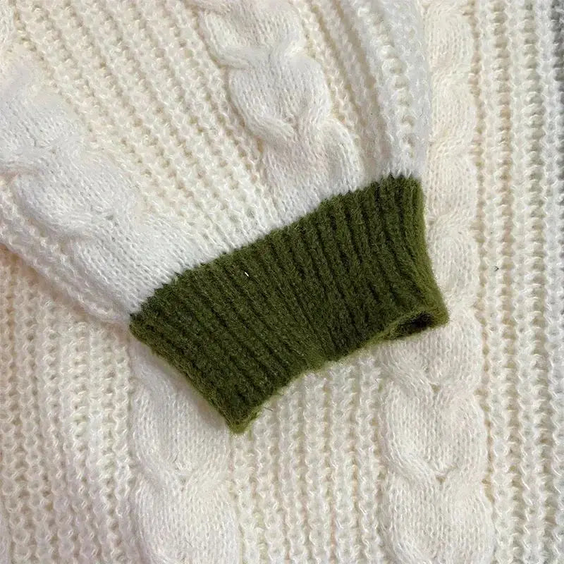 Ismara - Damski Sweter Kardigan z Haftowanymi Rękawami i Guzikami