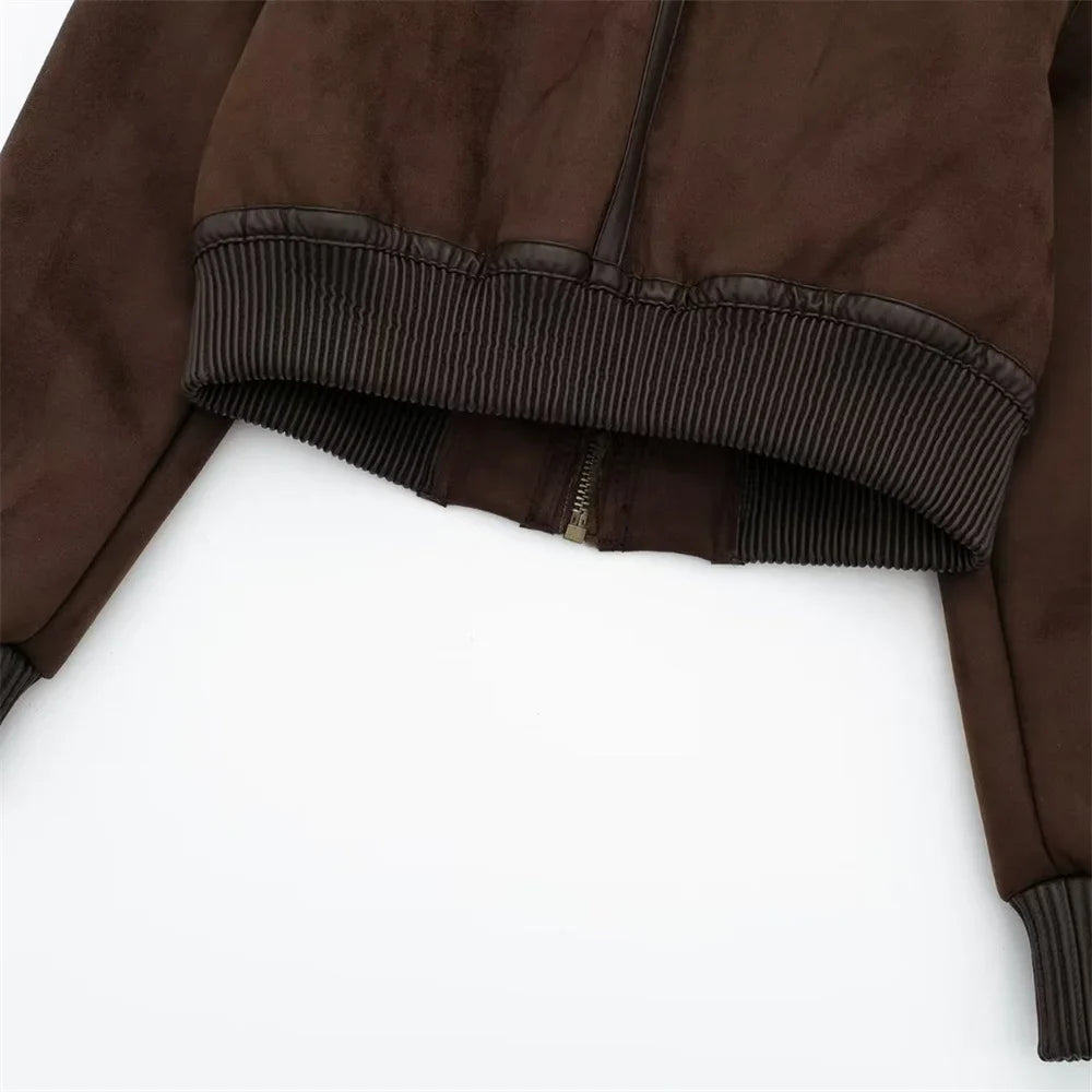 Imogen | Krótka kurtka damska bomber ze stójką, przejściowa stylowa