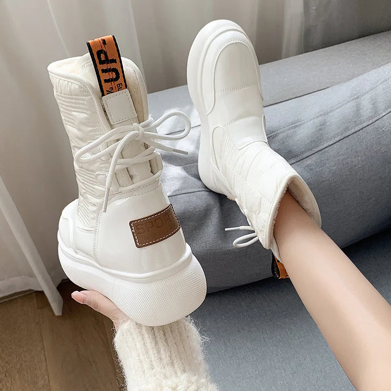Maeve - Damskie buty śniegowce ocieplane, wodoodporne, styl sportowo-casual