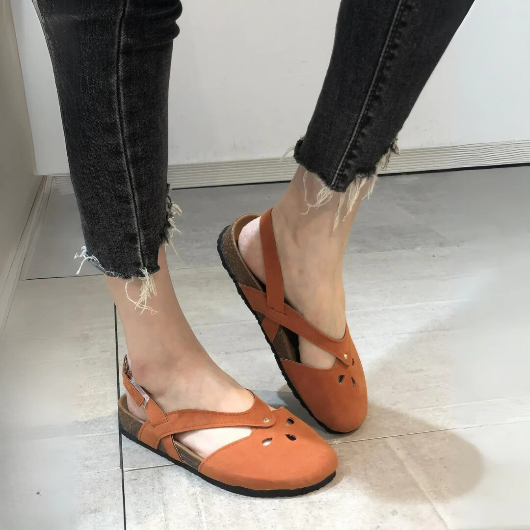 Joan | Sandały damskie z zabudowanym noskiem typu slingback, eleganckie i wygodne