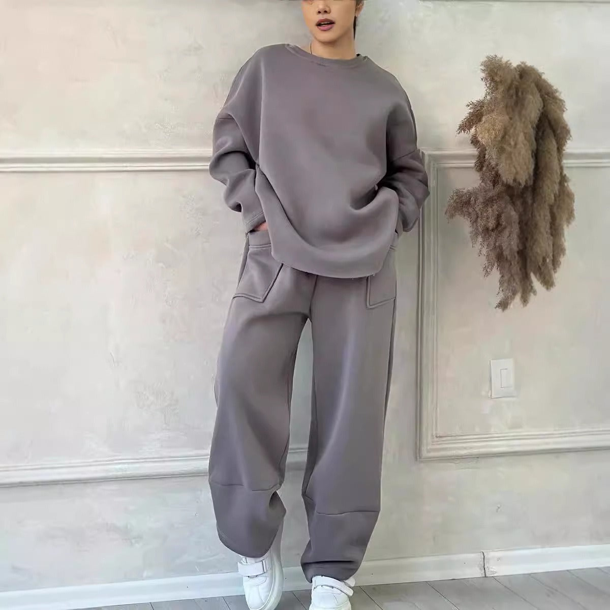 Eleanor | Oversize’owy damski zestaw dresowy