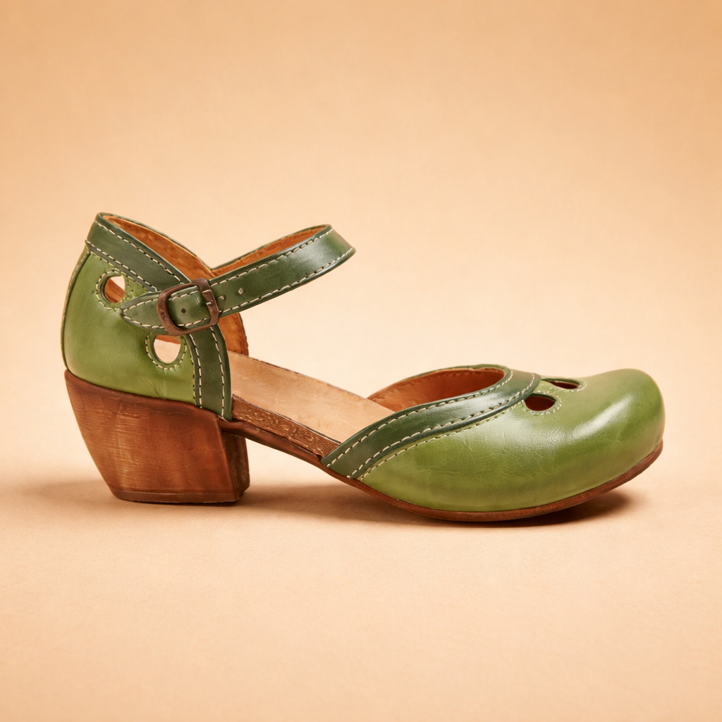Naila | eleganckie sandały damskie w stylu vintage, letnie obuwie na obcasie