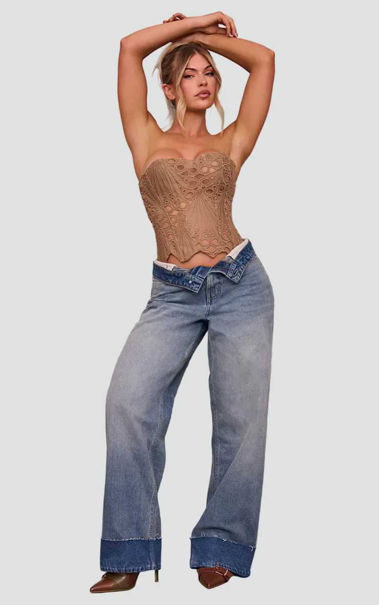 Margaretta | Top bustier damski koronkowy bez ramiączek w eleganckim stylu