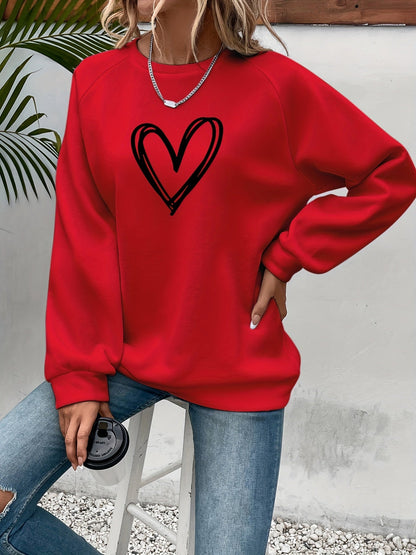 Darcy - Damska Sweter Codzienny | Motyw Serca