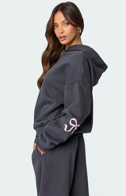 Delilah I Loungewear Niezbędny zestaw oversize'owej bluzy z kapturem i spodni