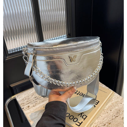 Edith | Damska torebka crossbody z łańcuszkiem, modna stylowa