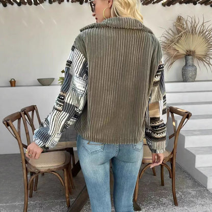 Carroll - Elegancka, modna kurtka damska z patchworkowymi detalami