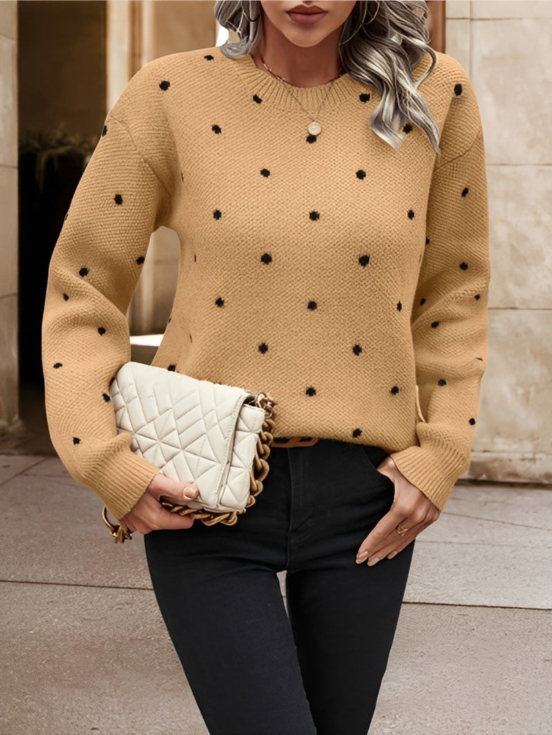 Patrice - Stylowy sweter w kropki dla kobiet
