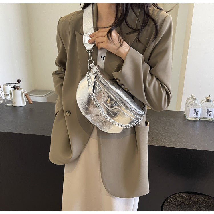 Edith | Damska torebka crossbody z łańcuszkiem, modna stylowa