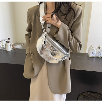 Edith | Damska torebka crossbody z łańcuszkiem, modna stylowa