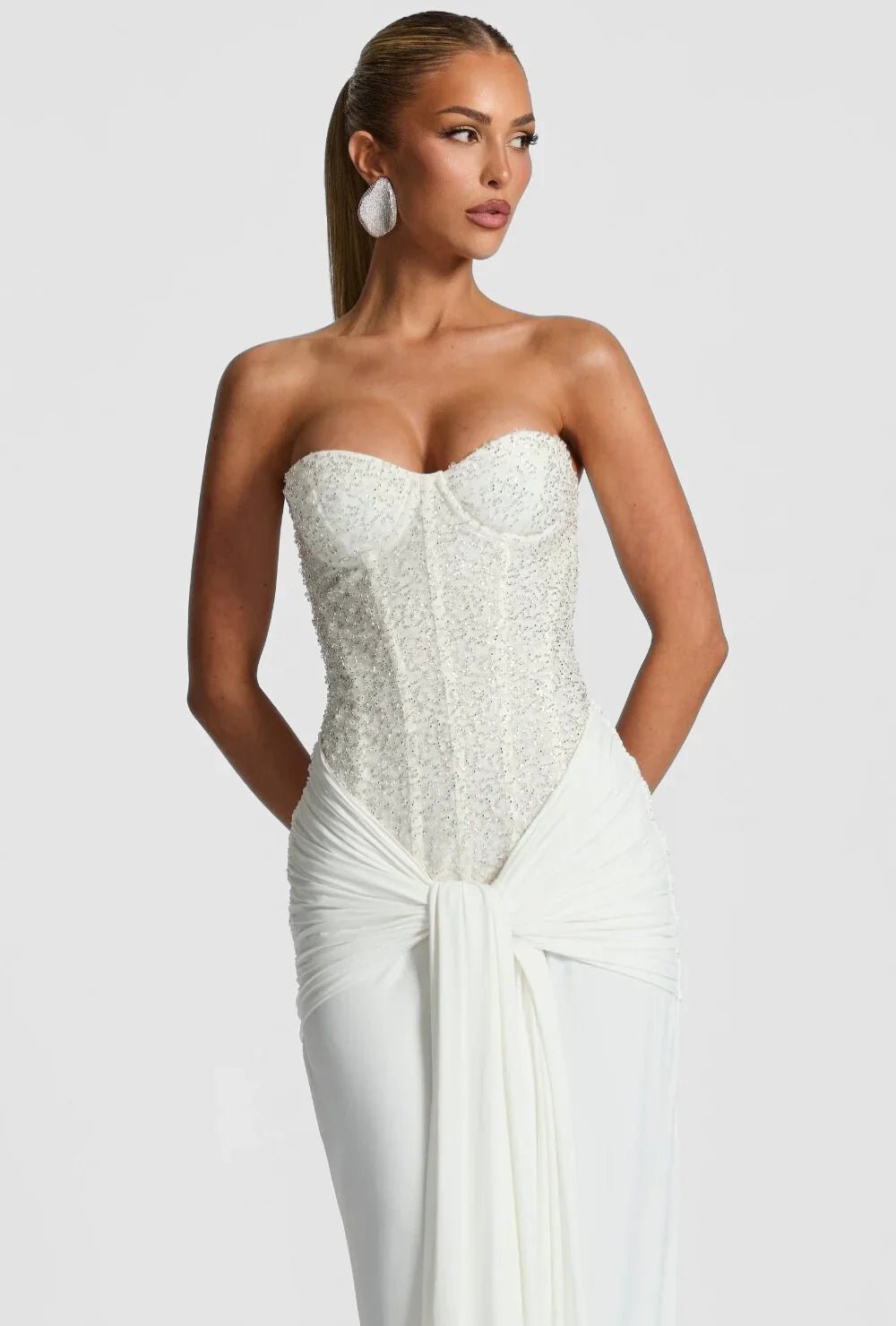 Penny | Sukienka maxi damska bez ramiączek w eleganckim, wieczorowym stylu