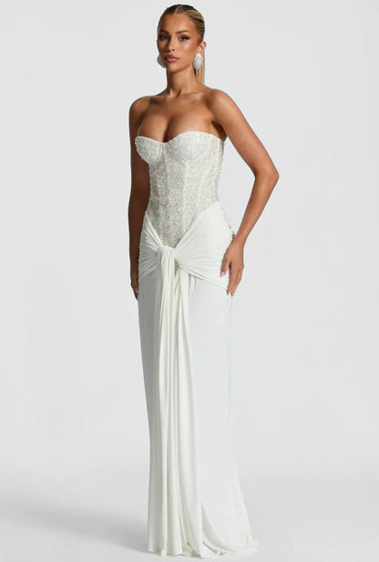 Penny | Sukienka maxi damska bez ramiączek w eleganckim, wieczorowym stylu
