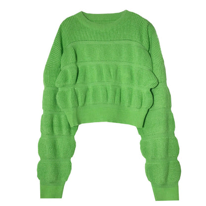 Rosalind – modny, efektowny i stylowy krótki sweter damski z fakturą