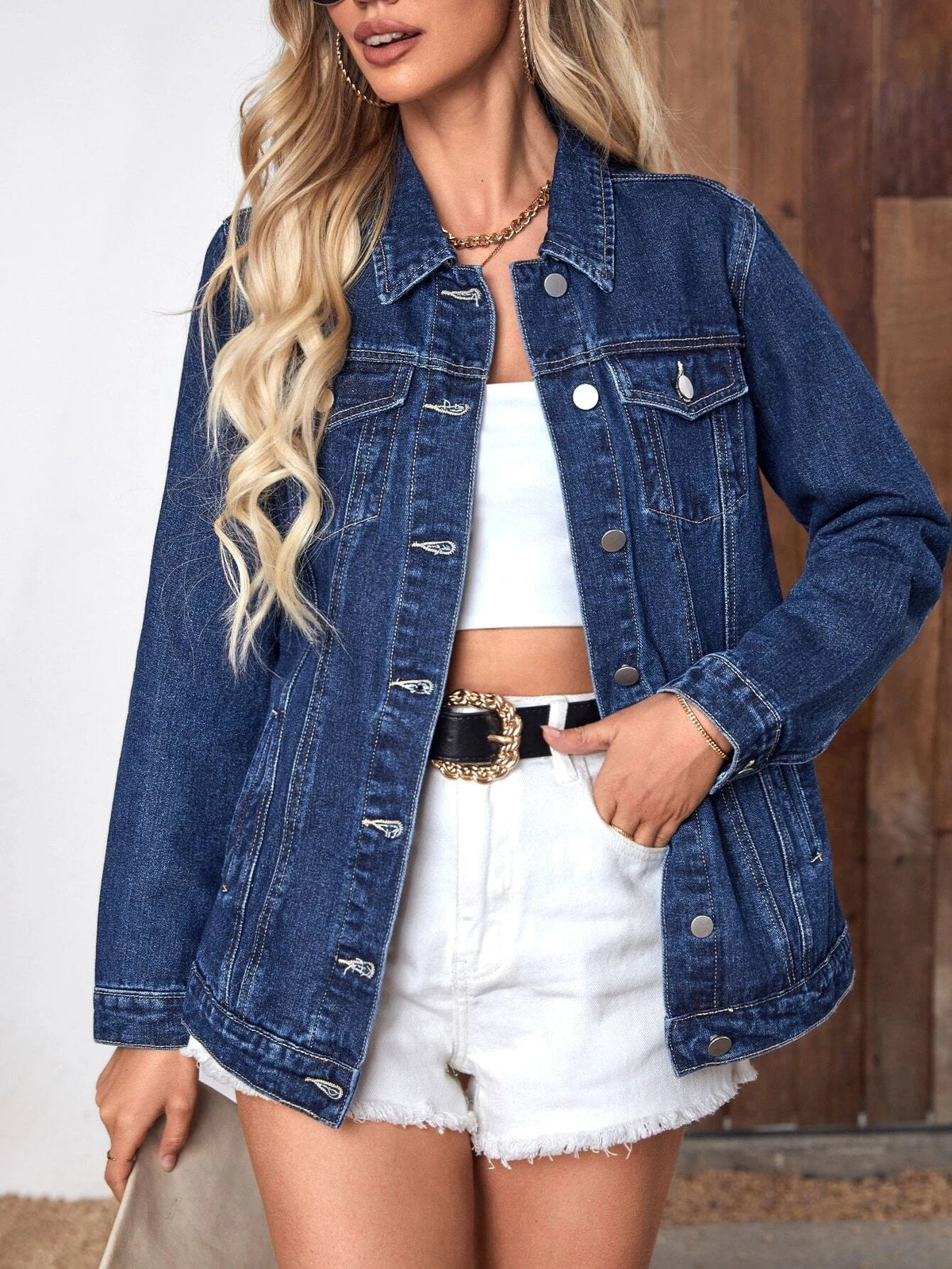 Melinda | Oversize’owa kurtka damska jeansowa, casualowa i stylowa