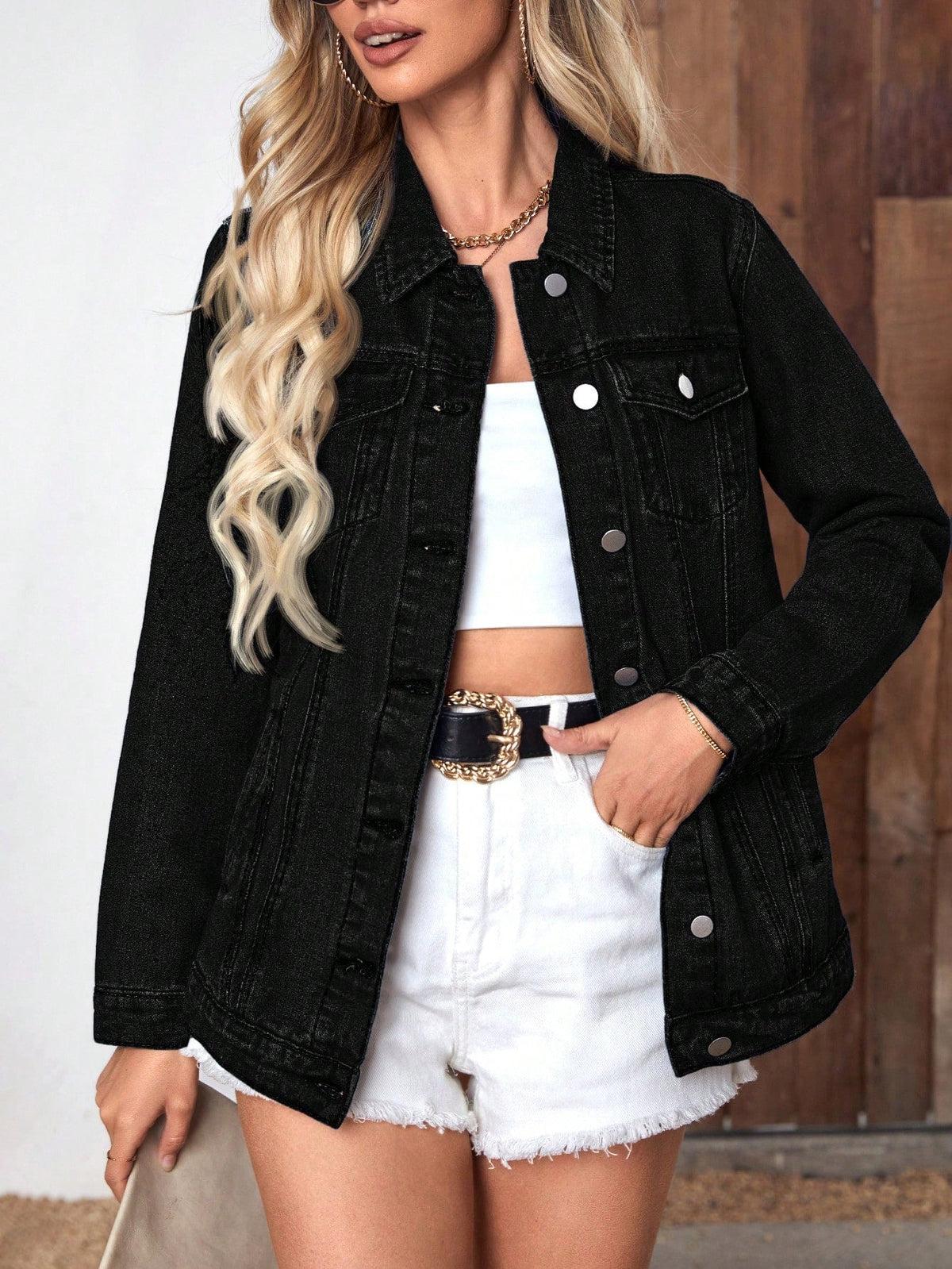 Melinda | Oversize’owa kurtka damska jeansowa, casualowa i stylowa