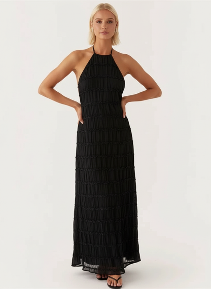 Charlyne | Elegancka damska sukienka maxi typu halter, nowoczesny i kobiecy fason na wyjątkowe okazje