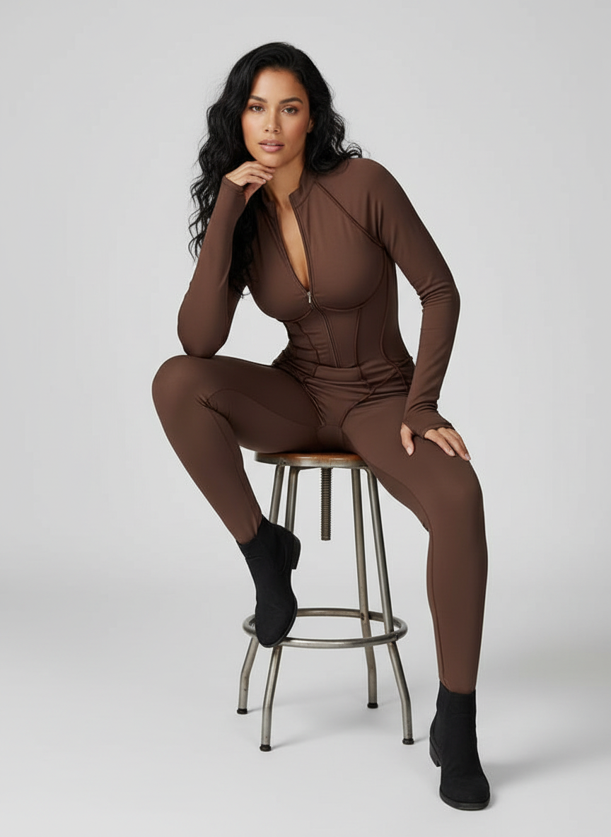 Loretta | Damskie body z kontrastowymi przeszyciami, dopasowany fason, nowoczesny i elegancki styl