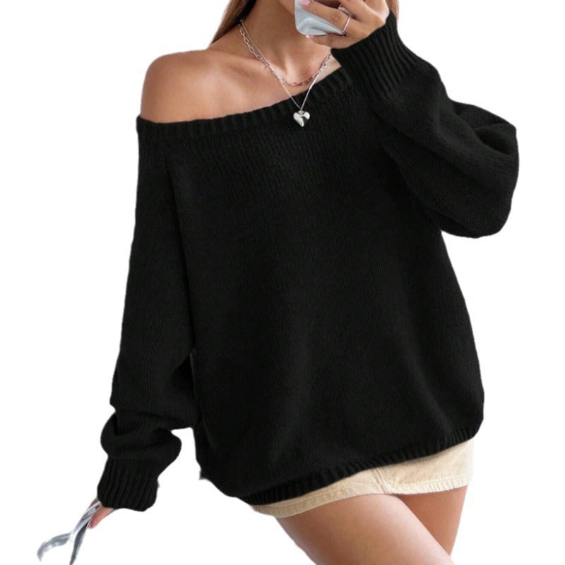 Randy | Damski sweter off-shoulder, ciepły elegancki модny