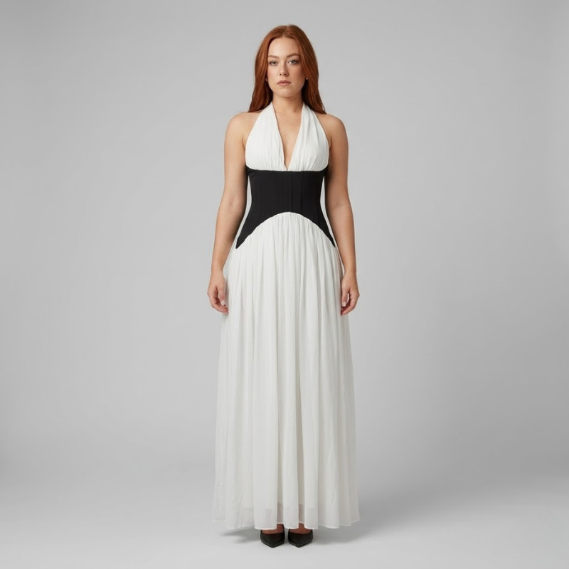Dalilah | sukienka maxi damska z dekoltem halter