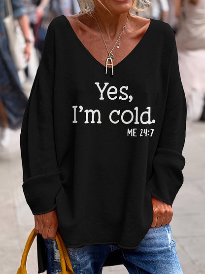 Esme - Casualowy damska sweter z grafiką