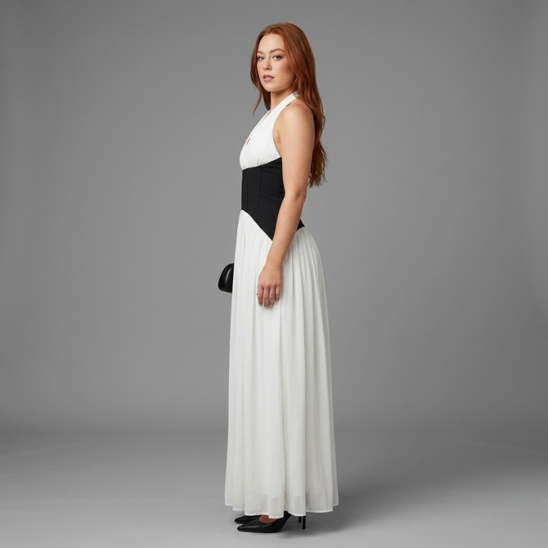Dalilah | sukienka maxi damska z dekoltem halter