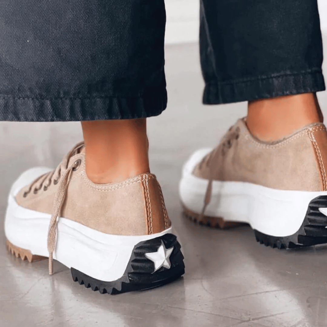 Lena - Damska ortopedyczne sneakersy na platformie | Sznurowane