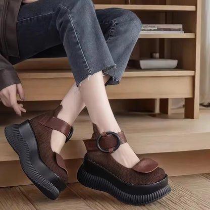 Arya | Buty damskie na wysokim obcasie, paski z klamrą, antypoślizgowa podeszwa