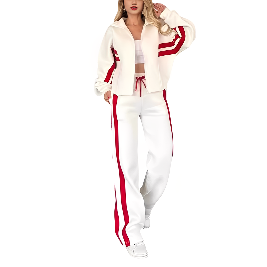 Barbara - Stylowy damski zestaw sportowy złożony z dwóch części