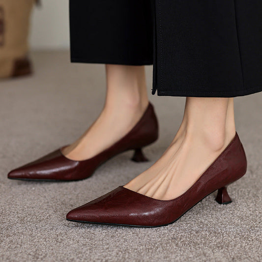 Sadie - Eleganckie skórzane botki na średnim obcasie dla kobiet