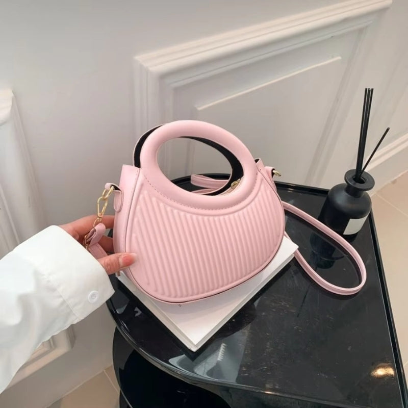 Jeannie | Torebka damska mini okrągła na ramię elegancka minimalistyczna