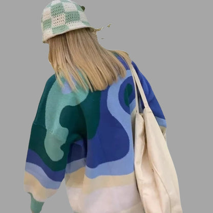 Maureen – sweter z długim rękawem i okrągłym dekoltem