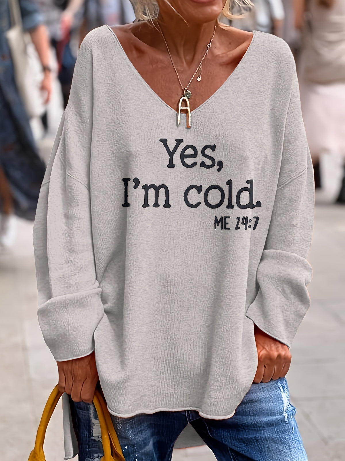 Esme - Casualowy damska sweter z grafiką