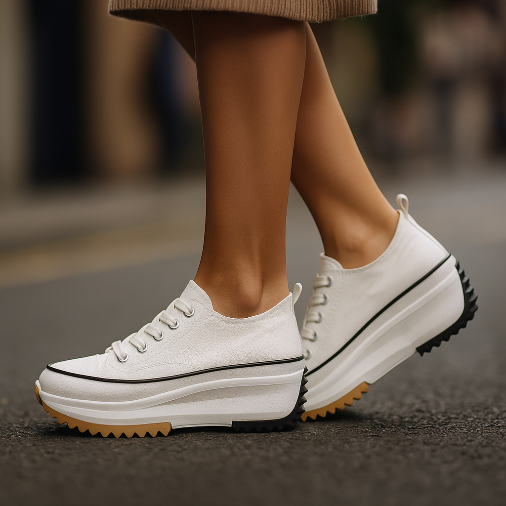 Lena – Damskie sneakersy na masywnej platformie z modnym wzorem