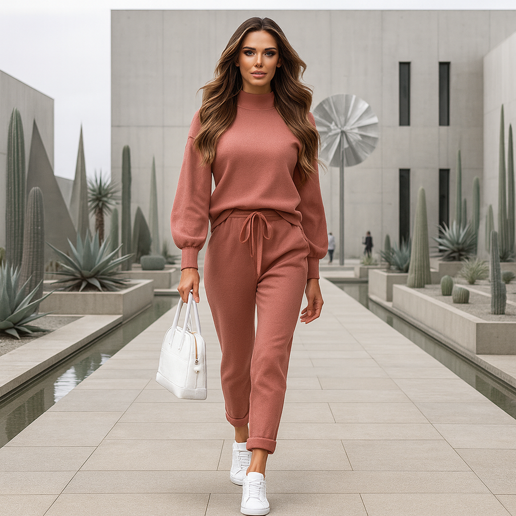 Layla | Klasyczny dwuczęściowy damski zestaw elegancki i uniwersalny