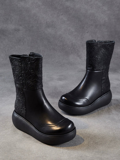 Beverly | Damskie vintage botki skórzane