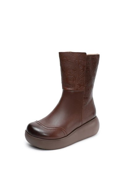 Beverly | Damskie vintage botki skórzane