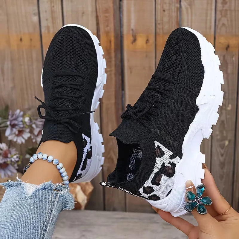 Mallory | sneakersy damskie niskie w panterkę, stylowe i casualowe obuwie