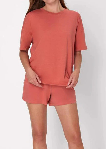 Micah | Damski 2-częściowy komplet loungewear z oversize T-shirtem