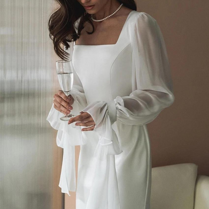 Lilla | Sukienka damska ślubna maxi o eleganckim kroju, długa i zwiewna
