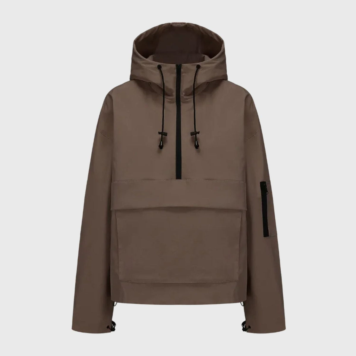 Medea | Damski oversize anorak z półzamkiem i przednią kieszenią typu kangurka