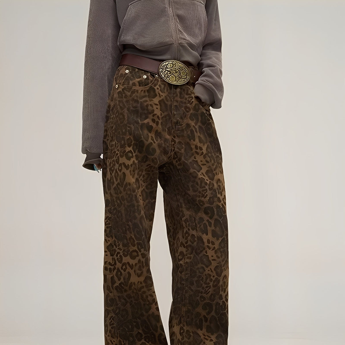 Riley - Stylowe drukowane baggy jeans dla kobiet