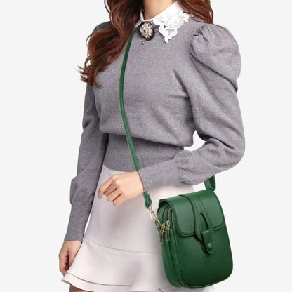 Alfreda - Torba crossbody z odpinanym paskiem i wieloma kieszeniami zapinanymi na zamek błyskawiczny