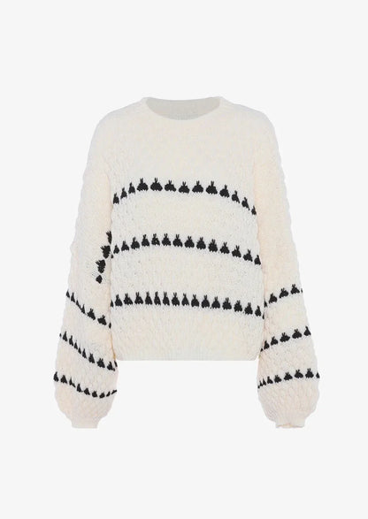 Luci | Nowoczesny damski sweter oversize, dzianinowy z wzorem, wygodny i stylowy fason